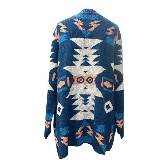 Oversized Southwestern Aztec Cardigan Sweater – Size XL - Picture 2 of 9